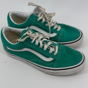 Vans Old Skool SUEDE Canvas Ultramarine Green Women's 6.5 Rare